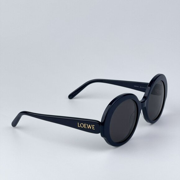 Loewe LW40135I SLIM 90A BRAND NEW Sunglasses Shiny Blue Smoke Round Women - Picture 5 of 9